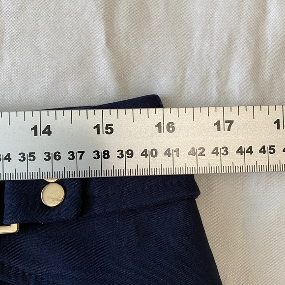 Alfani Women's Navy Straight Cut Midi /Mini Skirt 1/3 Zip Size 8‎ Professional - Picture 8 of 12